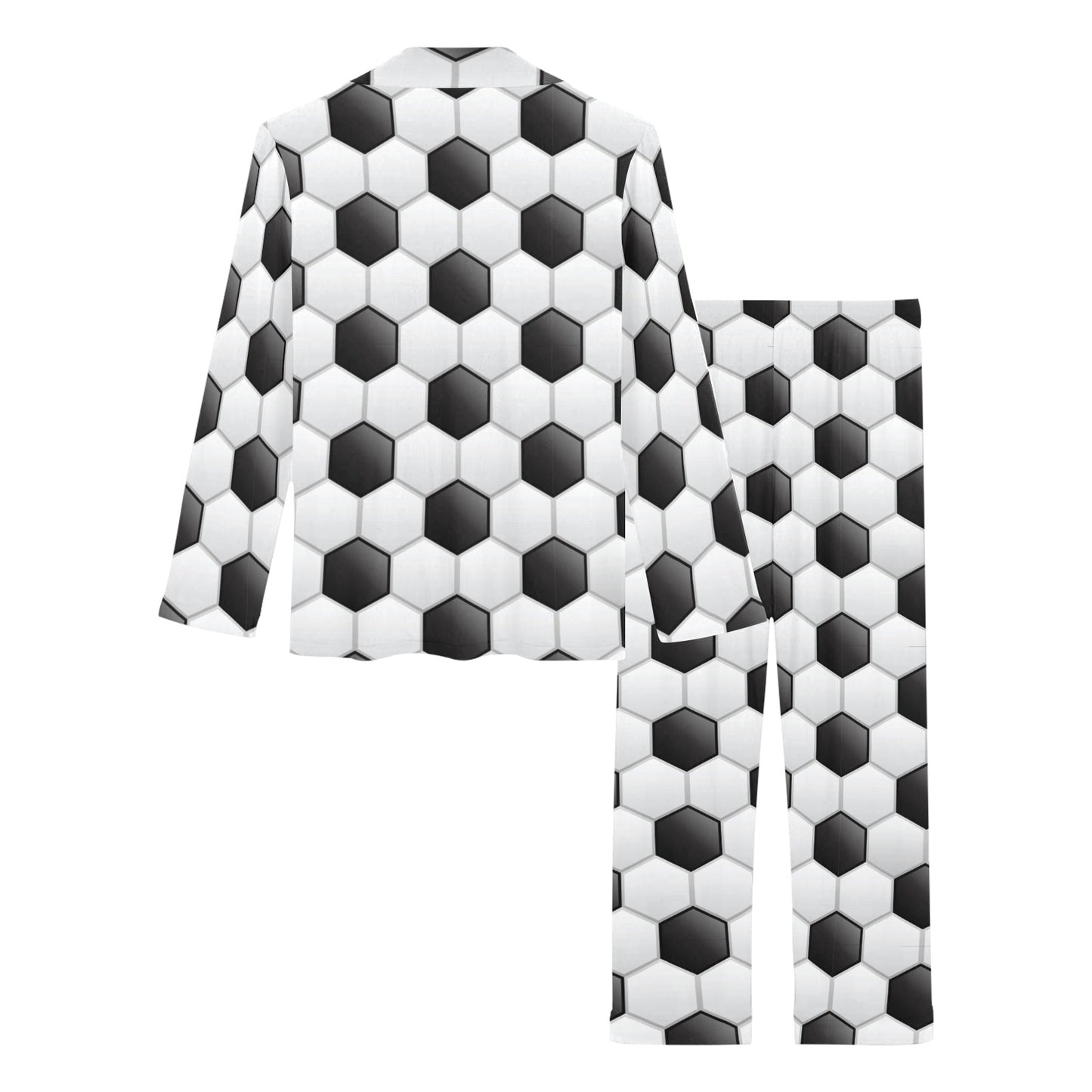 Soccer Ball Texture Print Pattern Women's Long Pajama Set