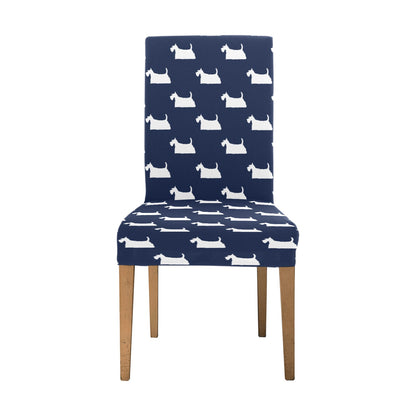 Scottish Terriers Print Design LKS303 Dining Chair Slipcover