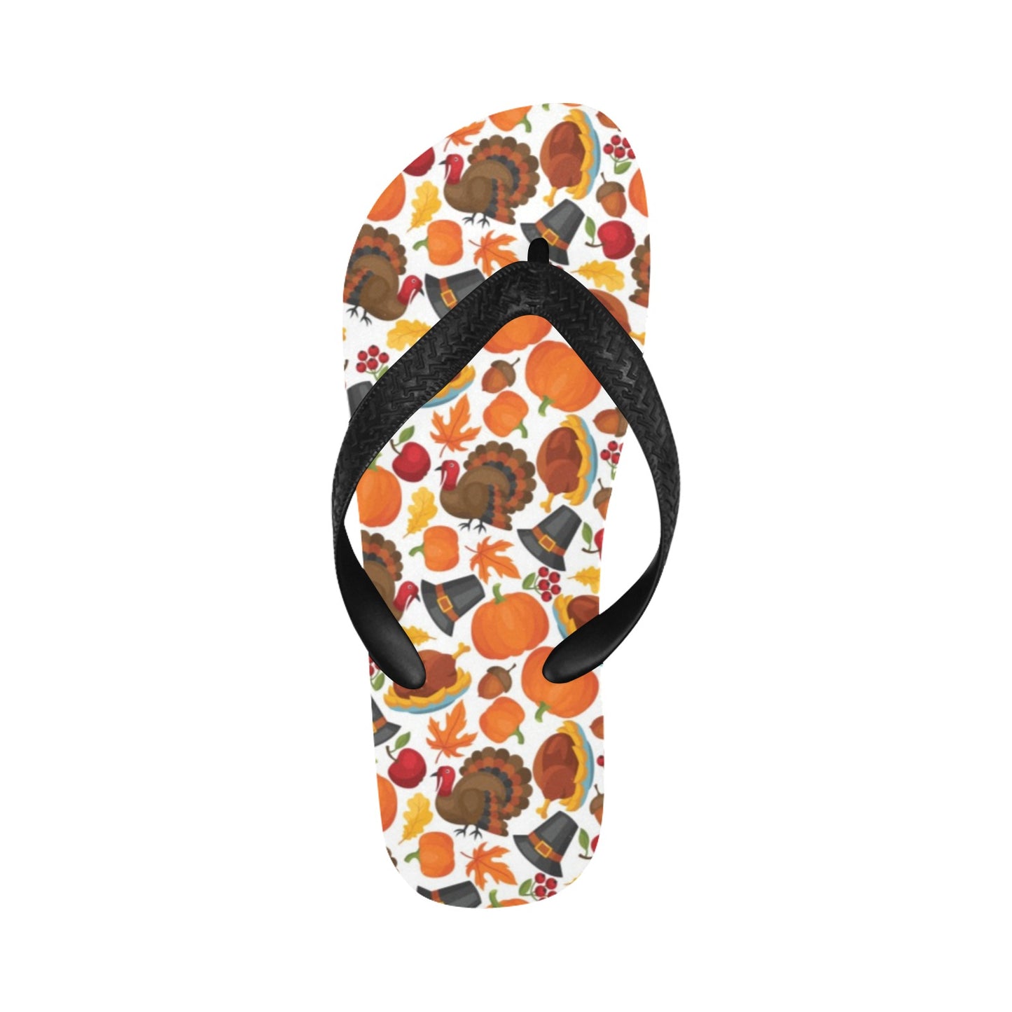 Thanksgiving Print Design LKS304 Flip Flops