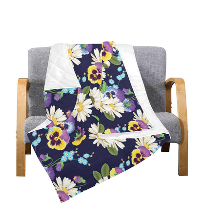 Pansy Pattern Print Design PS03 Premium Quilt