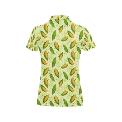 Agricultural Fresh Corn cob Print Pattern Women's Polo Shirt