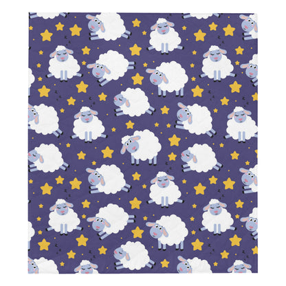 Sheep Pattern Print Design 03 Premium Quilt