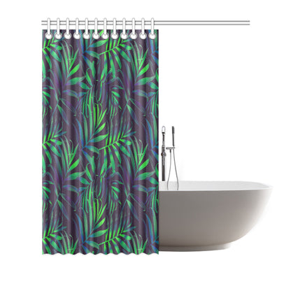 Palm Leaves Pattern Print Design PL01 Shower Curtain