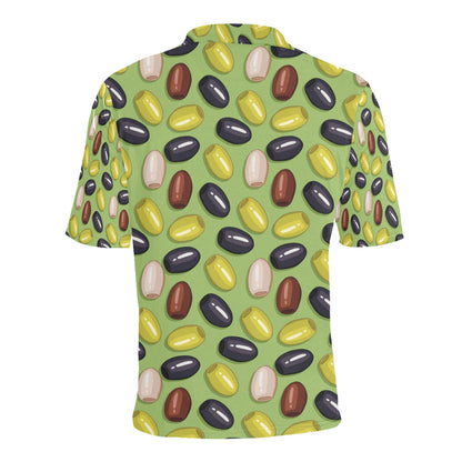 Olive Print Design LKS301 Men Polo Shirt