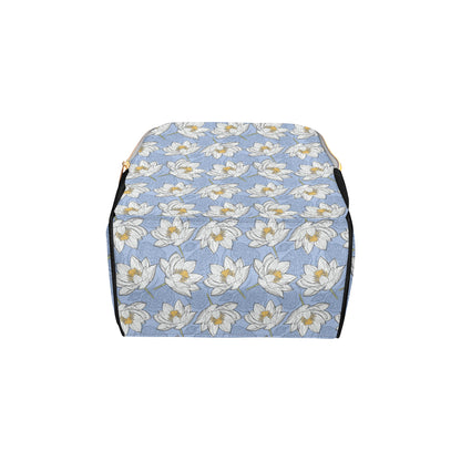 Lotus Pattern Print Design 04 Diaper Bag Backpack