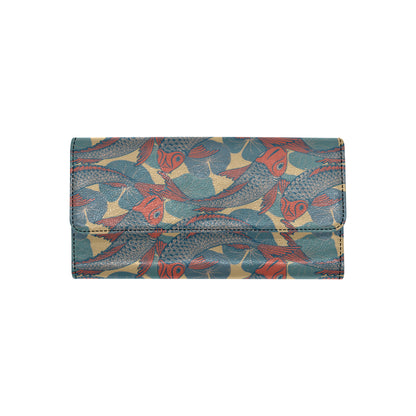 Pisces Pattern Print Design A01 Women's Trifold Wallet