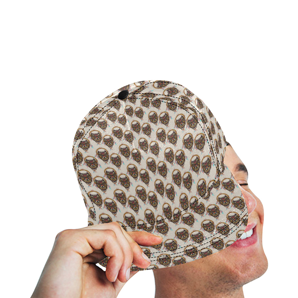 Wolf Tribal Dream Catcher Design Print Snapback Cap