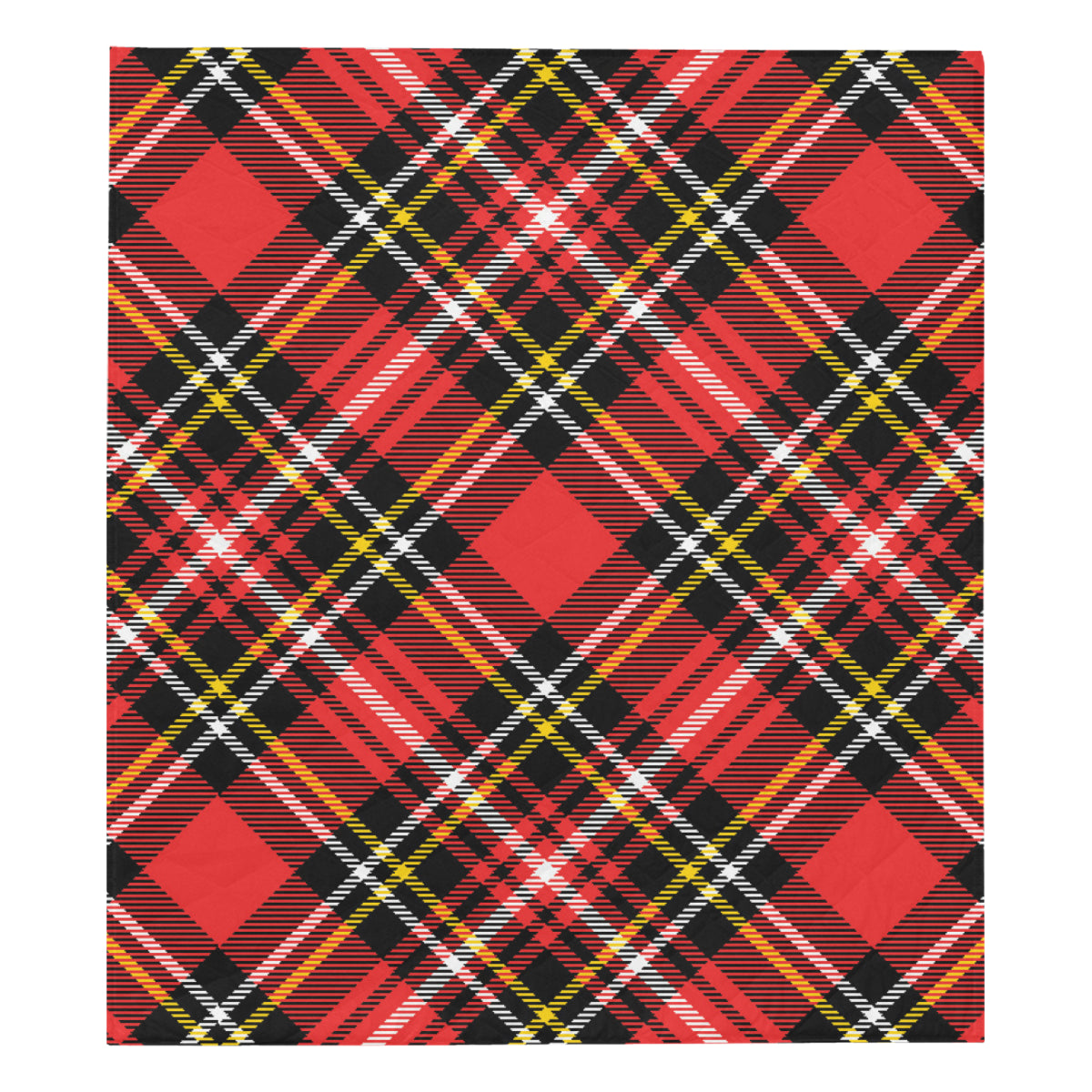 Plaid Red Pattern Print Design A03 Premium Quilt