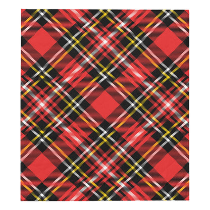 Plaid Red Pattern Print Design A03 Premium Quilt