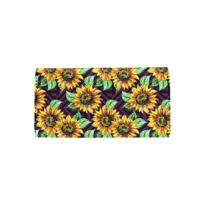 Sunflower Pattern Print Design SF012 Women's Trifold Wallet