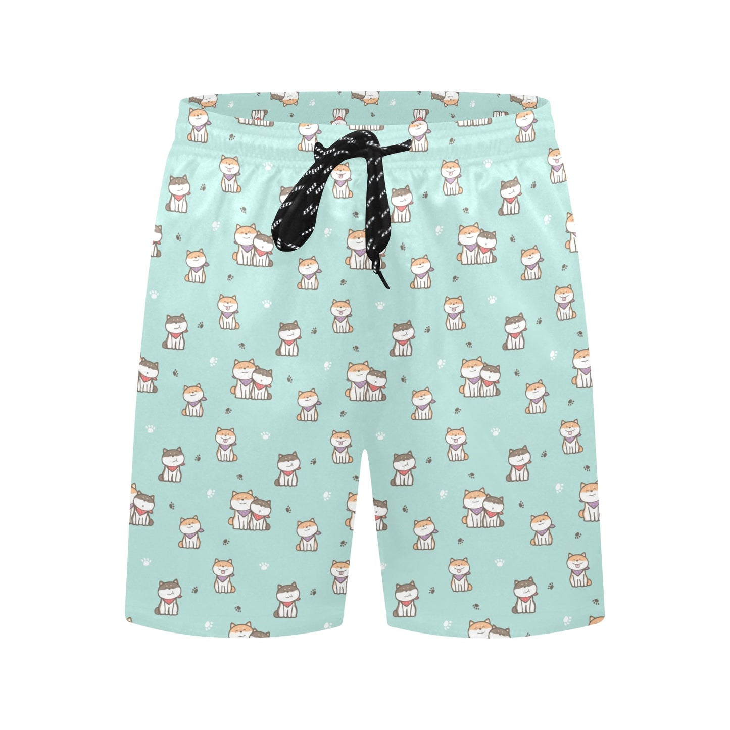 Shiba Inu Print Design LKS302 Men's Swim Trunks Beach Shorts