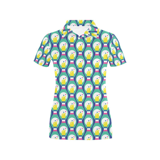 Bowling Pattern Print Design 04 Women's Polo Shirt