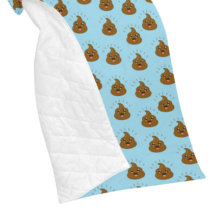 Poop Emoji Pattern Print Design A03 Premium Quilt