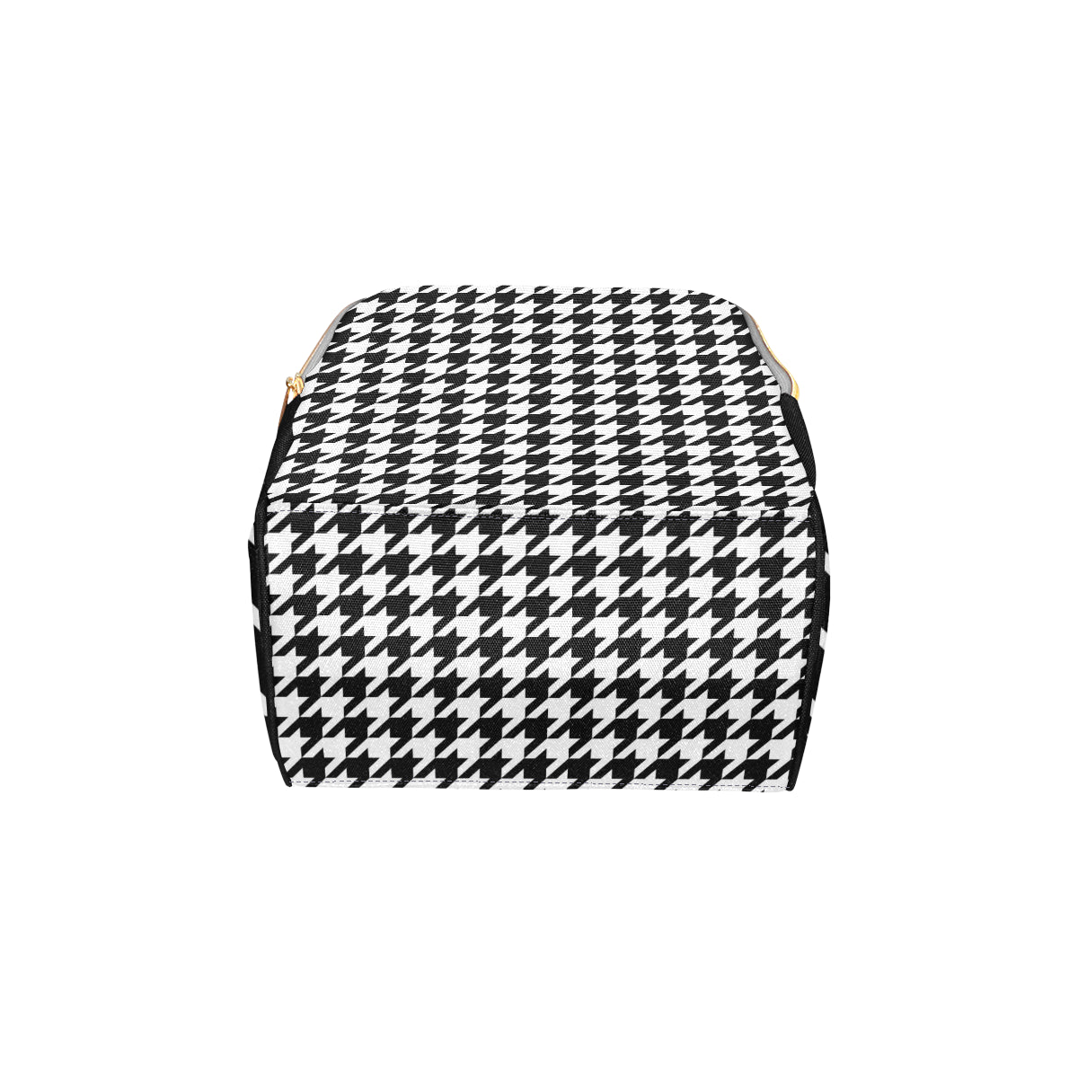 Houndstooth Black White  Pattern Print Design 05 Diaper Bag Backpack