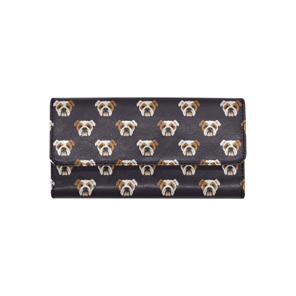 Bulldogs Pattern Print Design 03 Women's Trifold Wallet