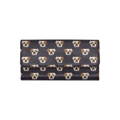 Bulldogs Pattern Print Design 03 Women's Trifold Wallet