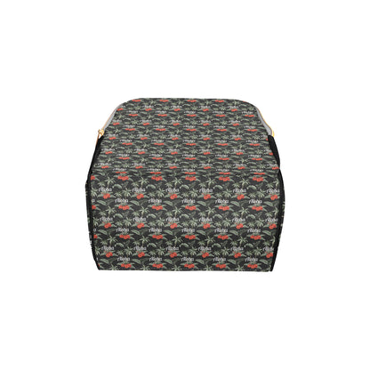 Aloha Palm Tree Design Themed Print Diaper Bag Backpack