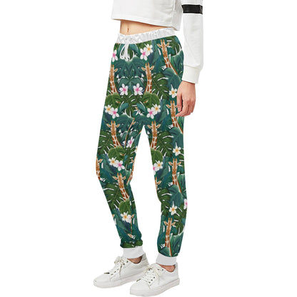 Giraffe Jungle Design Print Unisex Sweatpants