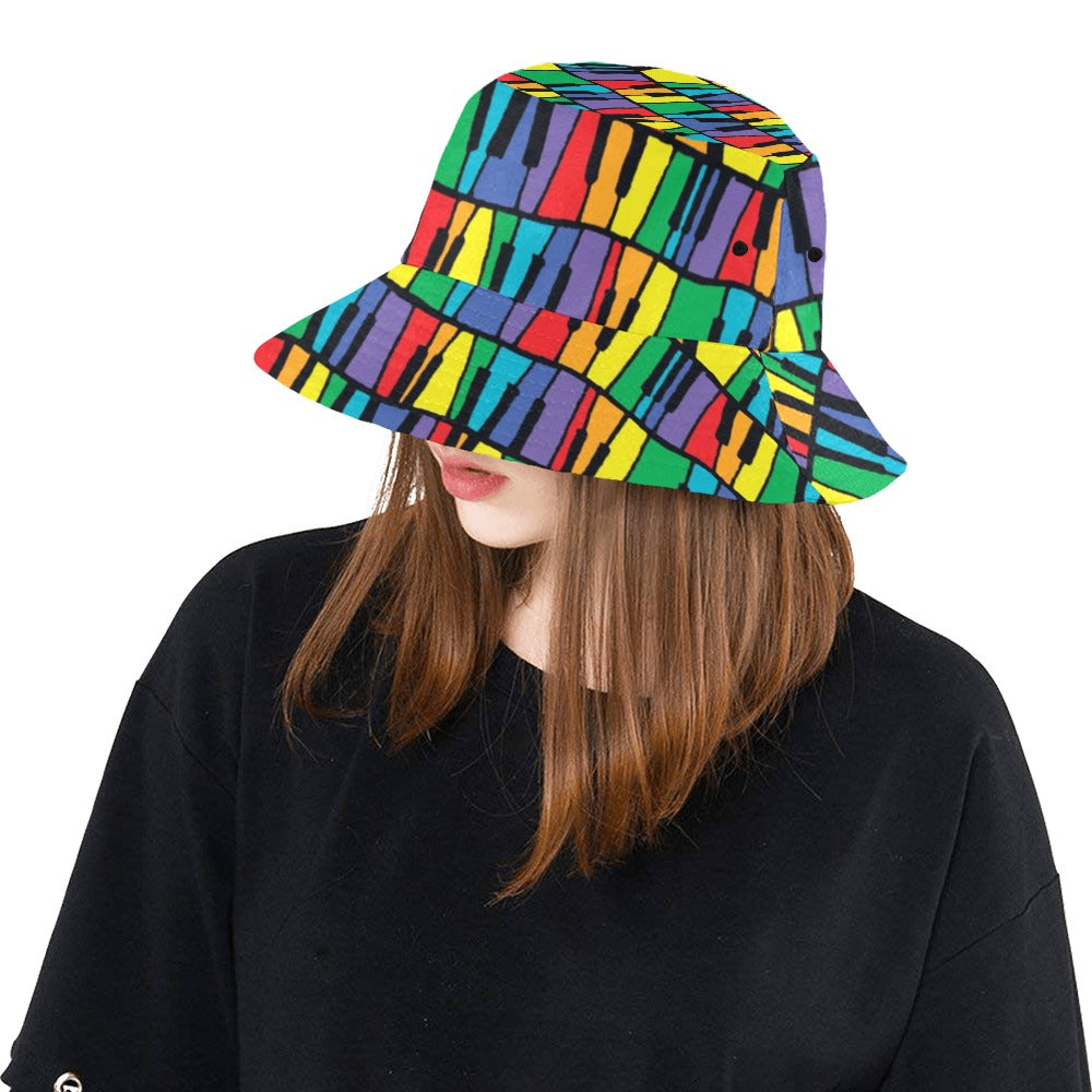 Piano Print Design LKS402 Unisex Bucket Hat