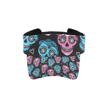 Day of the Dead Skull Print Pattern Unisex Sun Visor