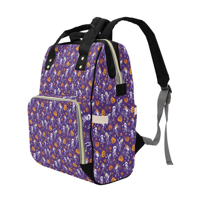 Skeleton Halloween Dance Print Design LKS304 Diaper Bag Backpack