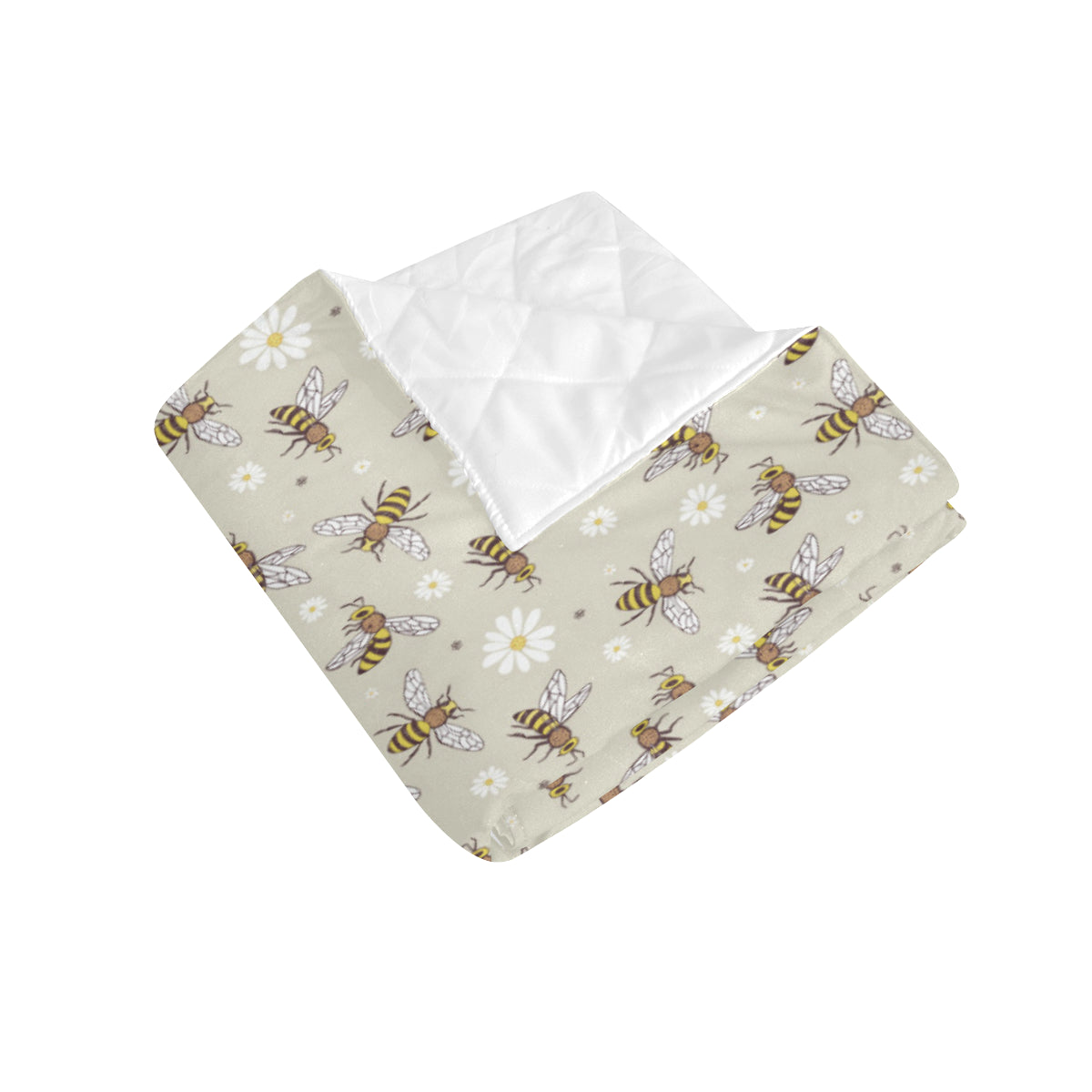 Bee Pattern Print Design 03 Premium Quilt