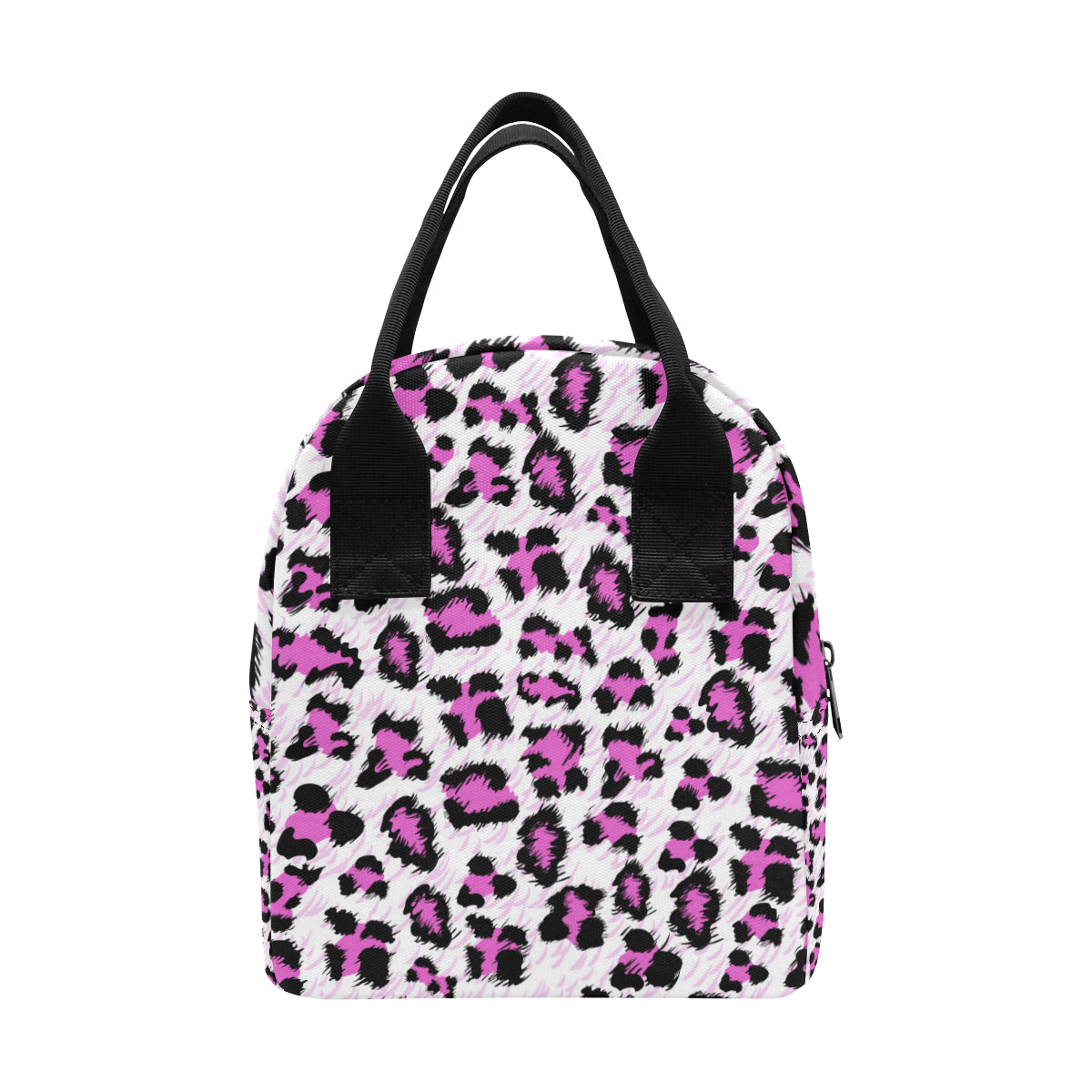 Leopard Pink Skin Print Insulated Lunch Bag