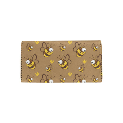 Bee Pattern Print Design BEE09 Women's Trifold Wallet