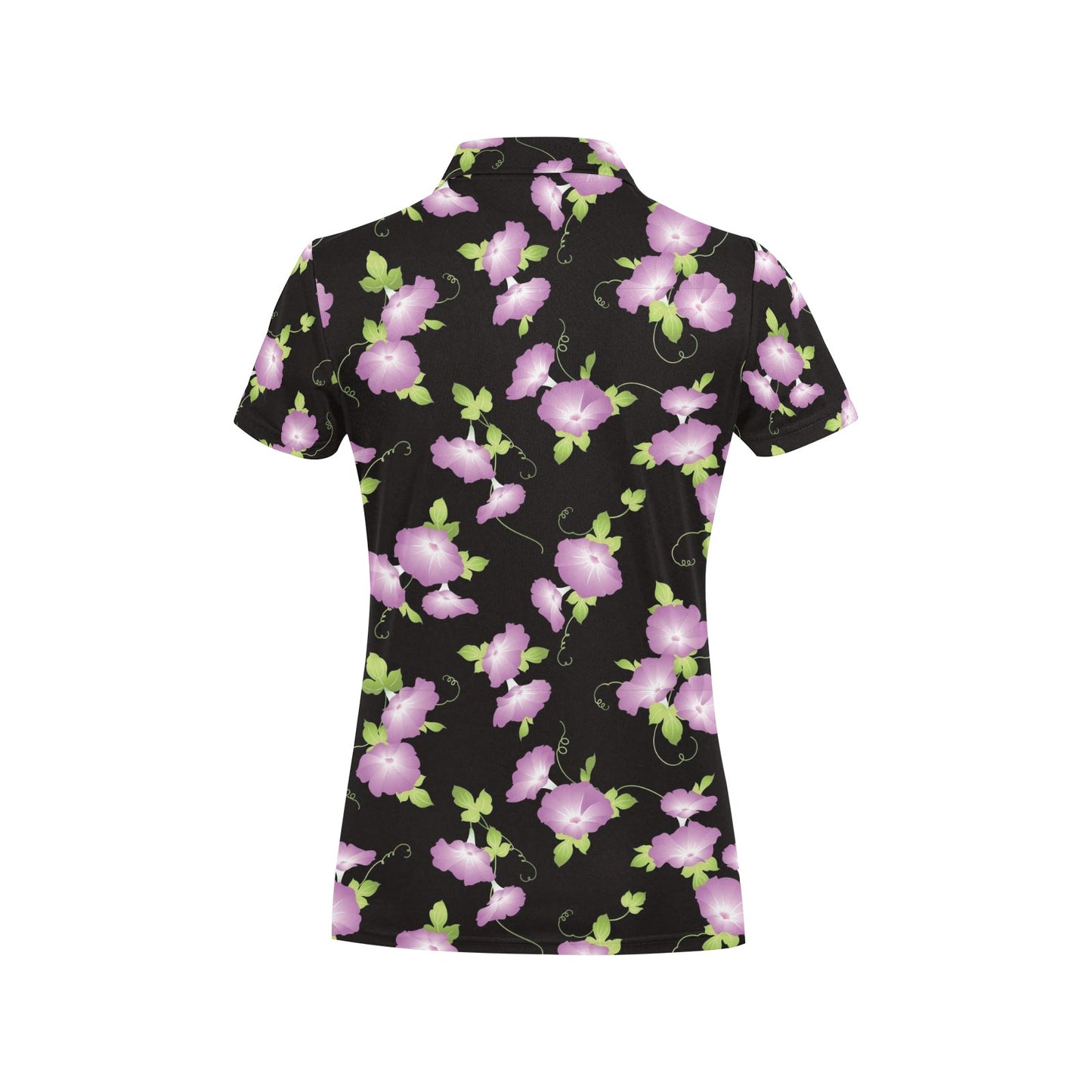 Morning Glory Pattern Print Design MG02 Women's Polo Shirt