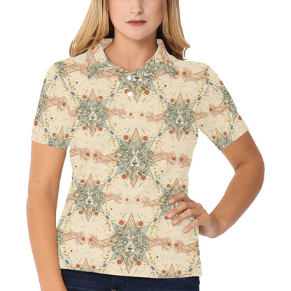 Leo Pattern Print Design 02 Women's Polo Shirt