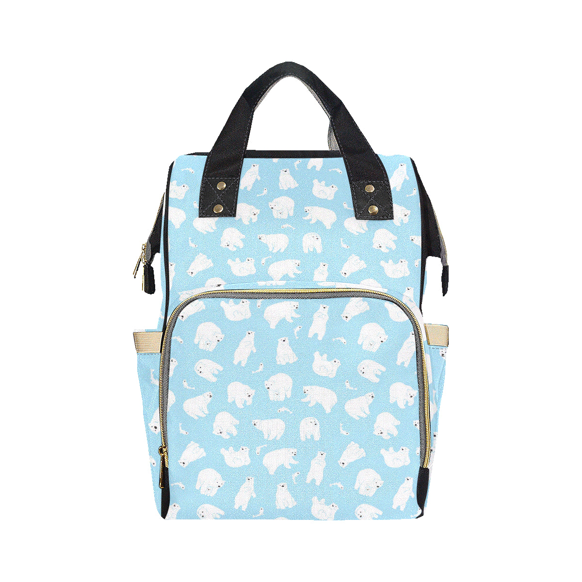 Polar Bear Pattern Print Design PB01 Diaper Bag Backpack