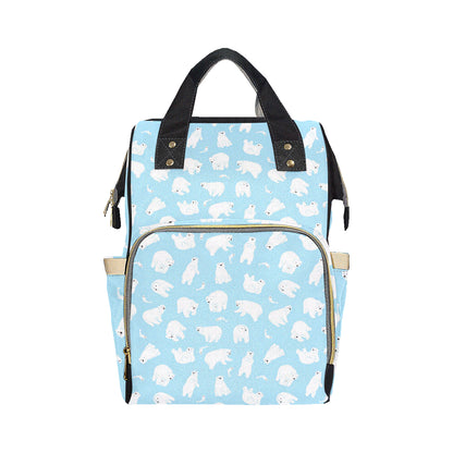 Polar Bear Pattern Print Design PB01 Diaper Bag Backpack