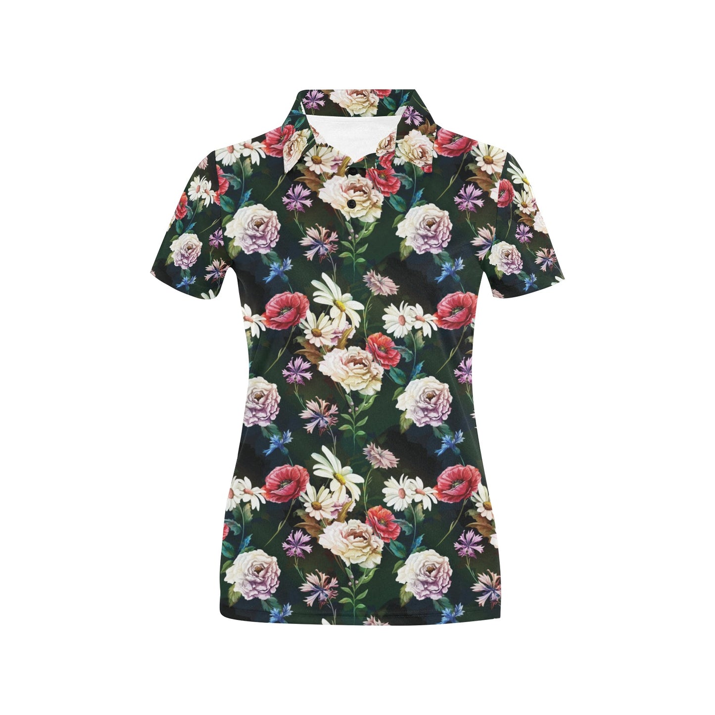 Summer Floral Print Design LKS303 Women's Polo Shirt