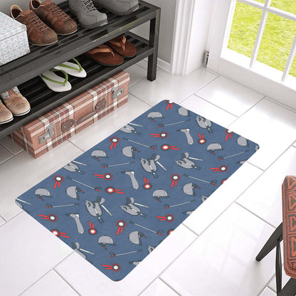 Equestrian Equipment Background Rubber Doormat