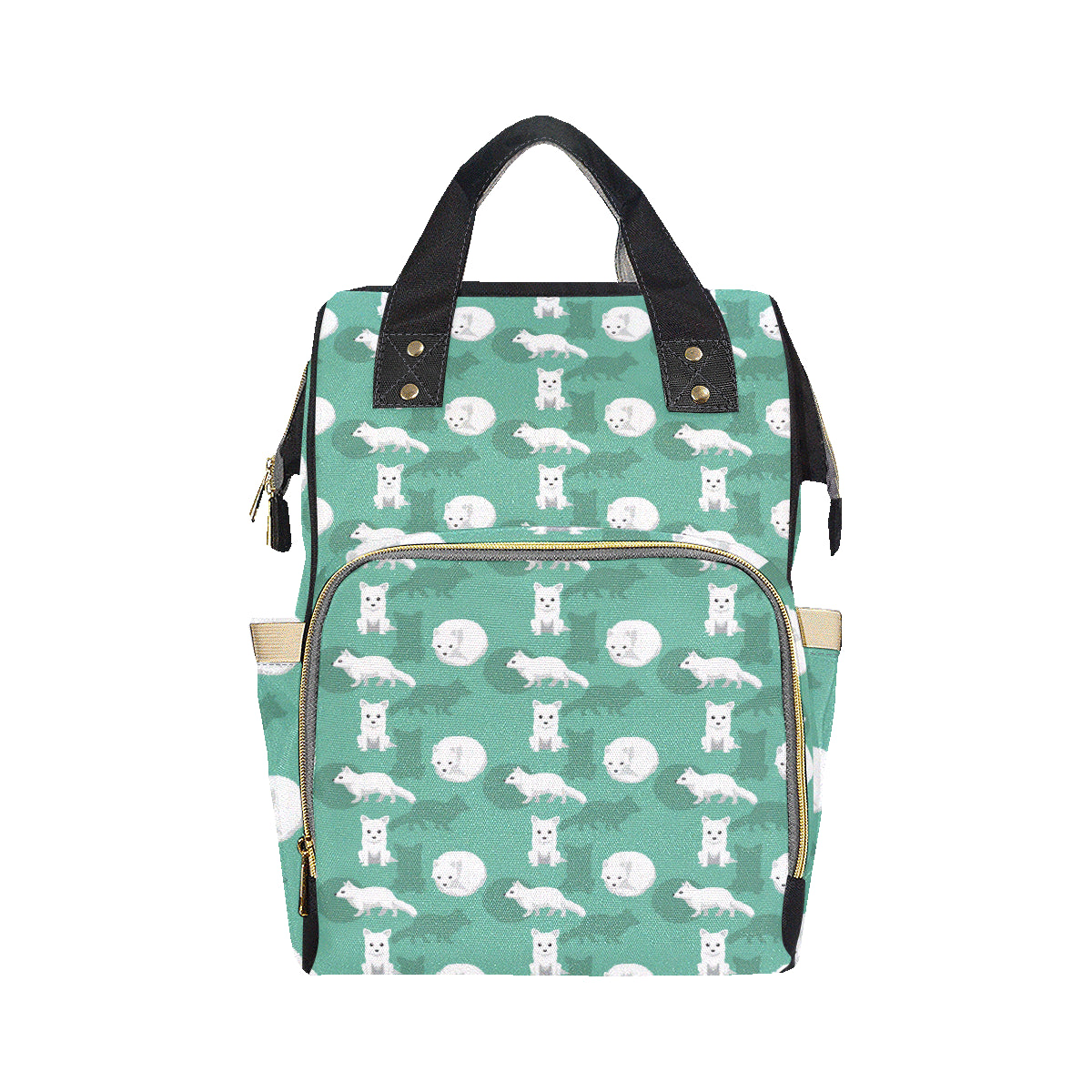 Arctic Fox Pattern Print Design Diaper Bag Backpack