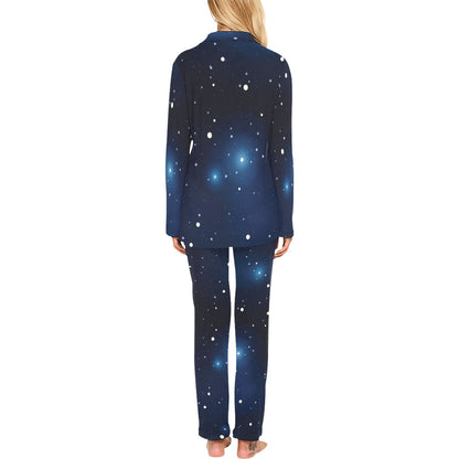 Night sky Pattern Print Design A01 Women's Long Pajama Set