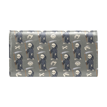 Skeleton Print Design LKS308 Women's Trifold Wallet