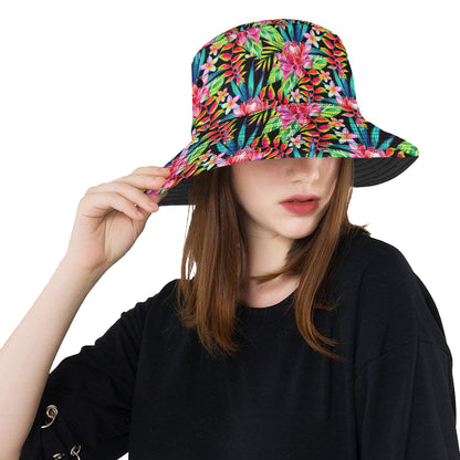 Heliconia Pattern Print Design HL02 Unisex Bucket Hat