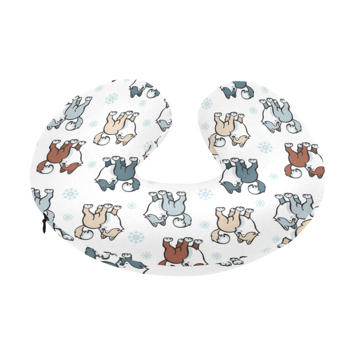 Alaskan Malamute Pattern Print Design 02 U-Shaped Travel Neck Pillow
