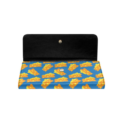Cheese Pattern Print Design 05 Women's Trifold Wallet