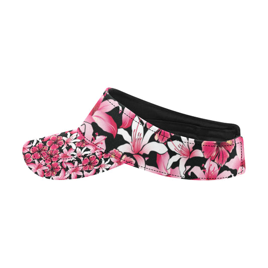 Flower Hawaiian Pink Red  Hibiscus Print Unisex Sun Visor
