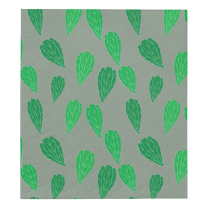 Lettuce Pattern Print Design 02 Premium Quilt