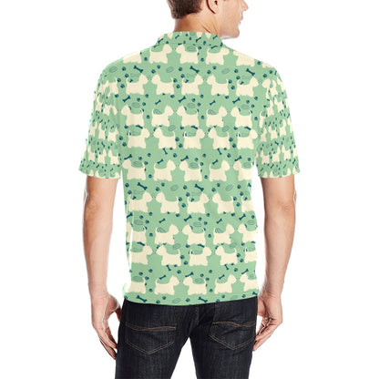 Scottish Terriers Print Design LKS302 Men Polo Shirt