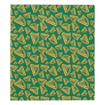 Harp Pattern Print Design 03 Premium Quilt