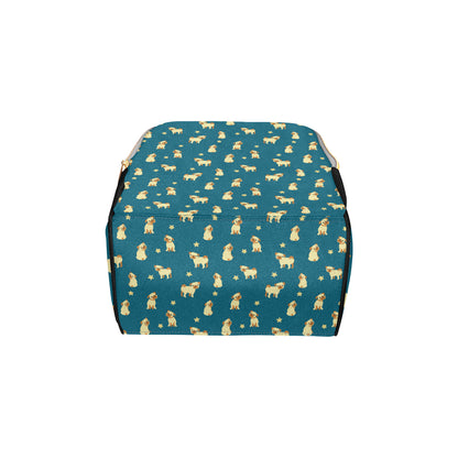 Pug Pattern Print Design A06 Diaper Bag Backpack