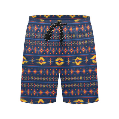 Southwest Pattern Print Design LKS306 Men's Swim Trunks Beach Shorts