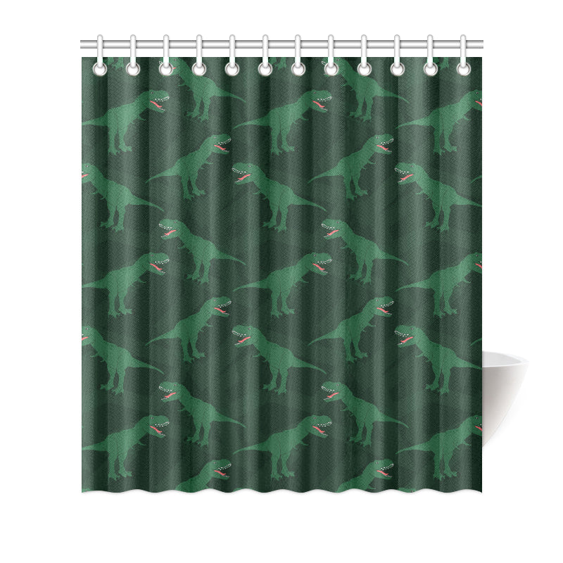 T Rex Pattern Print Design A06 Shower Curtain