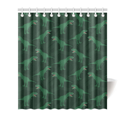 T Rex Pattern Print Design A06 Shower Curtain