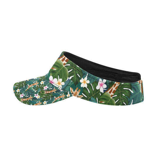Giraffe Jungle Design Print Unisex Sun Visor