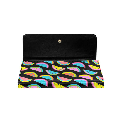 Watermelon Pattern Print Design WM08 Women's Trifold Wallet